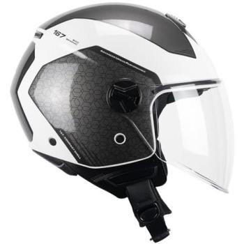 Casco Moto Jet CGM 167L FLO BICO Bianco Grigio lunga taglia S