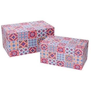 Panier rectangulaire en similicuir coloré – 30 × 18 × 15 cm