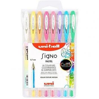 Uni Ball Pastell Schreibset 8 Stifte 0,7 mm