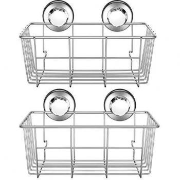 Suction‑Cup Bathroom Storage – Large Shower Caddy