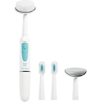 LUXUS Elektrische Zahnbürste Set mit Gesichtsreinigung und -massage Weiß 66247969 – „Luxus‑Zahngesicht”