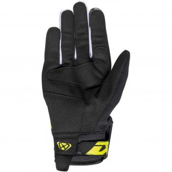 Gants moto mi-saison Ixon MS Fever Noir Blanc Jaune Taille L