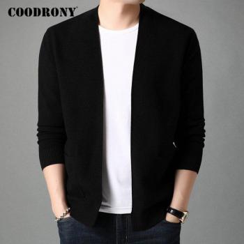 COODRONY Streetwear Strickjacke mit Seitentaschen