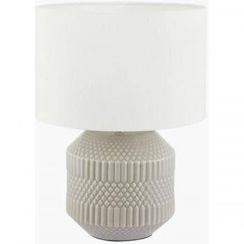 Sleek Geo Ceramic Table Lamp Grey