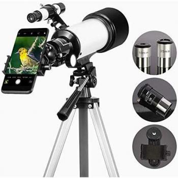 Gosky 70mm Refracting Scope with 3‑X Barlow & Smartphone Mount + Full Eyepiece Set