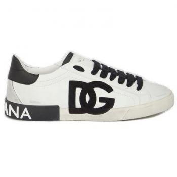 Dolce & Gabbana Men's Portofino White Sneakers, Size 9.5 US, Aw23