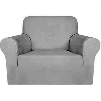 Housse de Chaise en Velours 1 Place Blanc