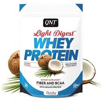 QNT Light Digest Whey Protein Powder (Coconut) 500g – Muscle Building & Fat Loss