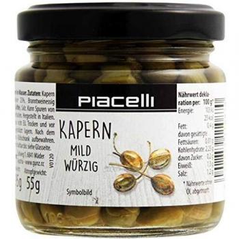 Piacelli Kapern mild-würzige Kerne 95 g – Haltbarkeit bis 04/