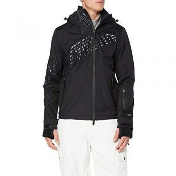 Superdry Herren Snow Cagoule Jacke Diagonal, Schwarz – Size S