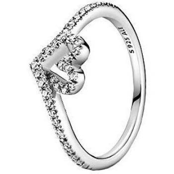 Anillo Pandora Timeless de plata con detalle brillante de corazón