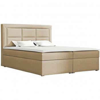 MIRJAN24 Boxspringbett Classic Polsterkopfteil, Topper & Bonellfederkern – 140 cm