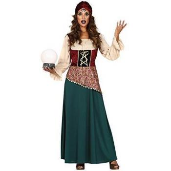 Costume de diseuse de Bonne Aventure complète avec robe, chapeau et accessoires pour femme par Fiestas Guirca