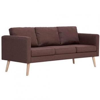 VidaXL Trivietė Ruda Upholstered Set