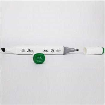 Marker Verde Esmeralda 55 con Punta Dual