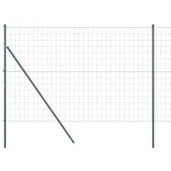 Fascia di Recinzione Verde 1,6 × 10 m in Acciaio
