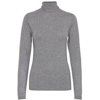 Leichter Rollkragenpullover Ichi IHMAFA in Grau