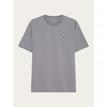 KnowledgeCotton Loke T-Shirt mit Emblem aus Bio‑Baumwolle