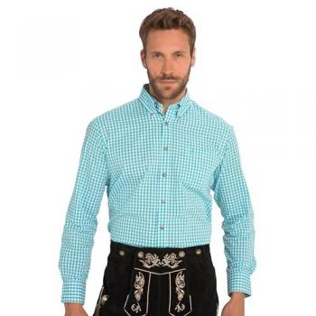 Camicia a quadri tradizionale uomo turchese cotone taglia XXL JP1880