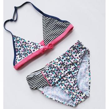 Teenage Girl Halter Bikini Swim Set