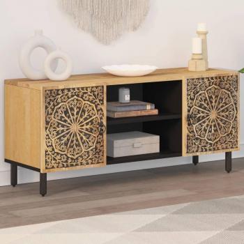 Meuble TV en manguier massif 105x33x46 cm