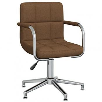VidaXL Esszimmerstuhl mit Drehfunktion Braun Stoff