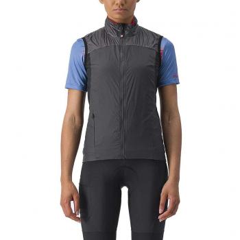 Abbigliamento estivo Castelli Unlimited Puffy: gilet ventoso grigio scuro, XS per donne