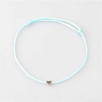 Pulsera de Hilo Rojo con Corazón Dorado, Ideal para Regalo, Hecha a Mano