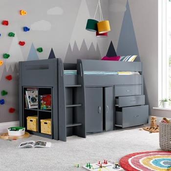 Lacy Storage Mid Sleeper Bed