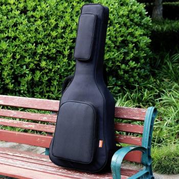 40/41 Inch Padded Acoustic Guitar Case with Adjustable Shoulder Strap, Black