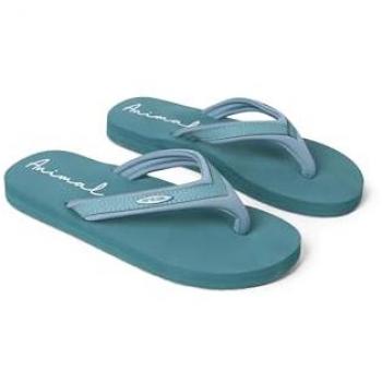 Green Swish Flip‑Flop with Animal Print – Size 4