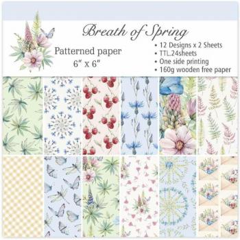 Papier de scrapbooking fait main printemps 24 feuilles P52