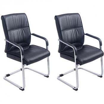 Freischwinger XXL Anubis 2er Set Schwarz