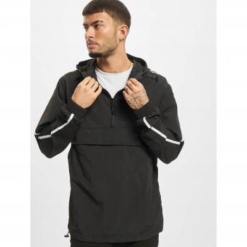 Urban Classic Black‑White Crinkle Pullover – Men's L