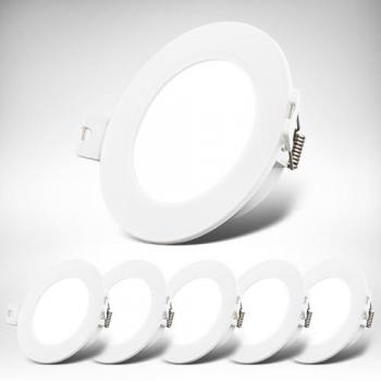Luce Neutra LED 3W, 6 Faretti da Soffitto