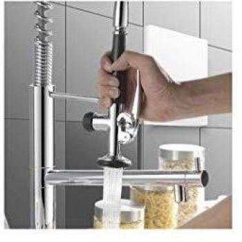 Douchette de cuisine en laiton lourd pour pré-lavage, avec levier