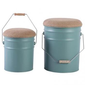 Paquet de 2 tabourets Buckets couleur Jade