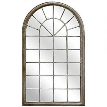 Charles Bentley's Outdoor Wall Decorative Mirror with an Arch Shape in Natural