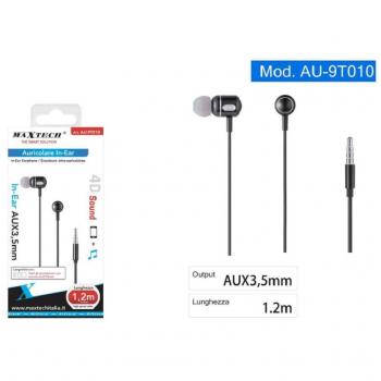 Auriculares 1,2 Metros con Conector Aux 3,5mm para Smartphones Au-9t010