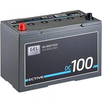 DC‑100 Ective batterie gel 12 V 100 Ah pour embarcations et camping cars
