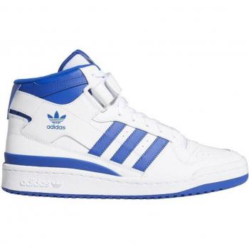 Baskets mi-hautes blanches et bleues adidas Originals Forum