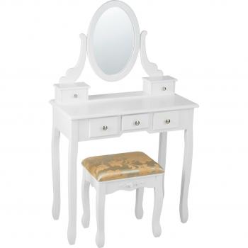 Tabouret de Coiffeuse Blanc 80x136x40