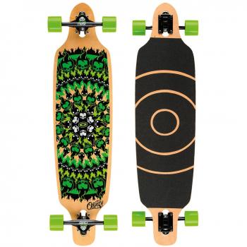 Skateboard Osprey Flamme Crâne Vert Twin Tip