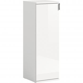 Garderobe Sideboard INOSIGN – 30 × 99 × 34 cm, weiß, Türanschlag wechselbar, 3 Böden, 4 Fächer