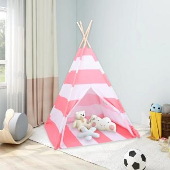 Tenda Tipi Bambini Strisce Rosa 120x120x150cm
