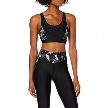 O'NEILL Sujetador Deportivo Hyperdry, Mujer, Color Negro y Amarillo, Talla XS