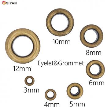 Pack de 100 Ojales Decorativos de Metal y Bronce