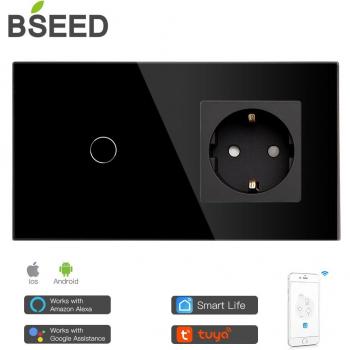 BSEED Mvava Touch Switch with Crystal Glass Panel 1Gang