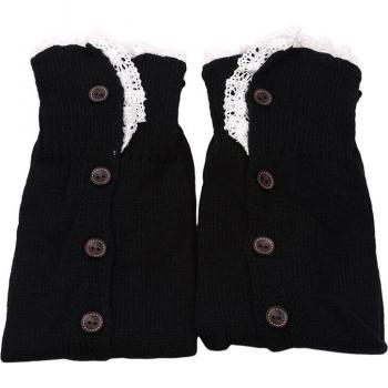 Women’s Autumn Winter Button Lace Knee-High Boot and Sock Set