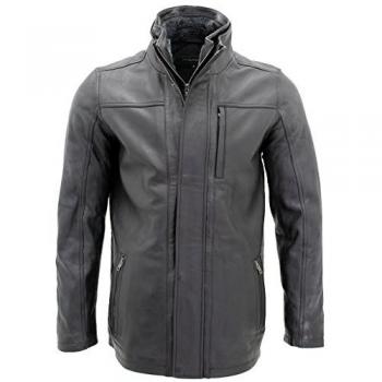 Brown Nappa Leather Men's Coat (Mid Length) – Size L – Hanoi